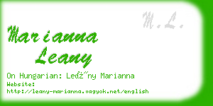 marianna leany business card